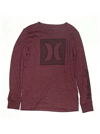 Pre-owned Hurley Kids'  Long Sleeve T-shirt In Burgundy