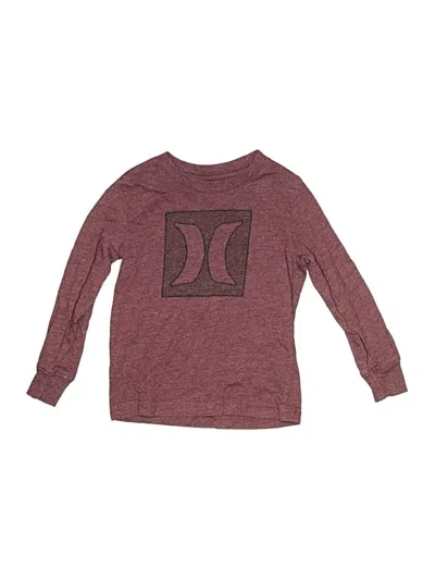 Pre-owned Hurley Kids'  Long Sleeve T-shirt In Burgundy