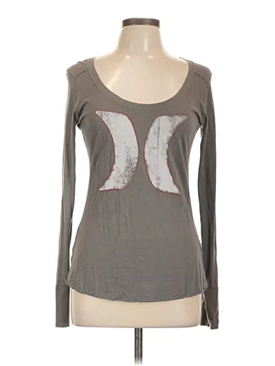 Pre-owned Hurley Long Sleeve T-shirt In Gray