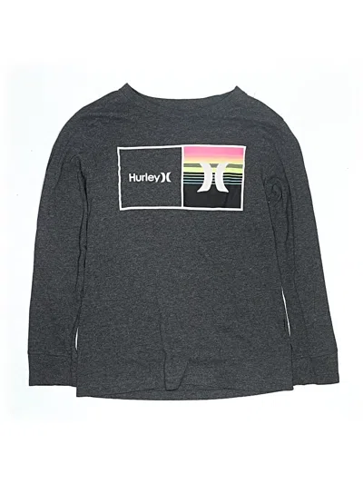Pre-owned Hurley Kids'  Long Sleeve T-shirt In Gray