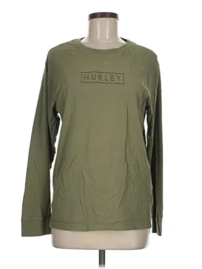 Pre-owned Hurley Long Sleeve T-shirt In Green