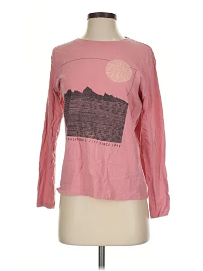 Pre-owned Hurley Long Sleeve T-shirt In Pink
