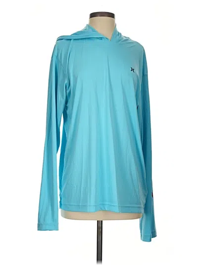 Pre-owned Hurley Long Sleeve T-shirt In Teal