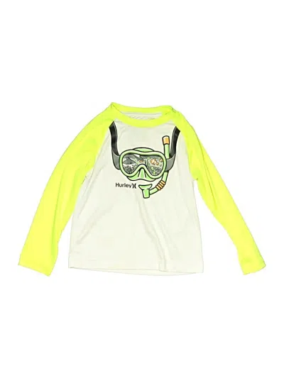 Pre-owned Hurley Kids'  Long Sleeve T-shirt In Yellow