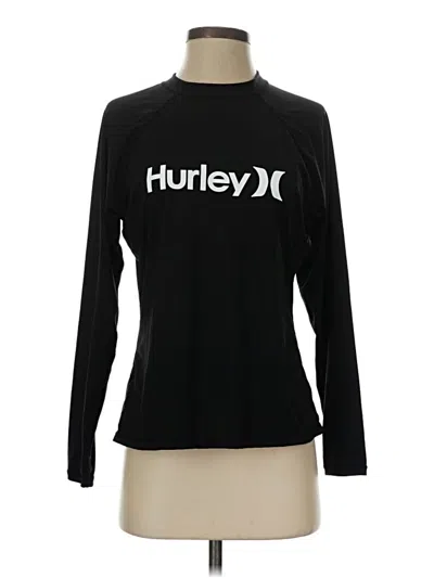 Pre-owned Hurley Long Sleeve Turtleneck In Black