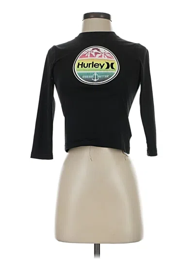 Pre-owned Hurley Long Sleeve Turtleneck In Black