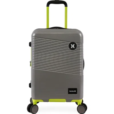 Hurley Looper 21" Hardshell Spinner Suitcase In Gray