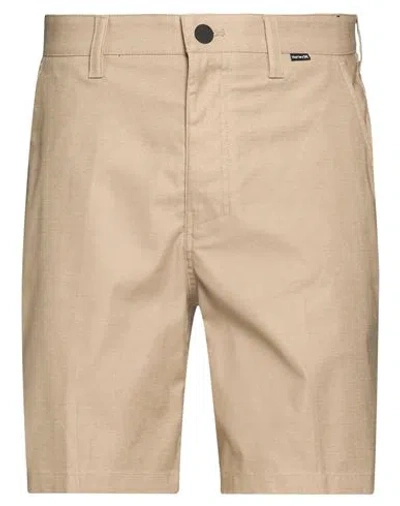 Hurley Man Shorts & Bermuda Shorts Beige Size 31 Cotton, Polyester, Elastane In Sand