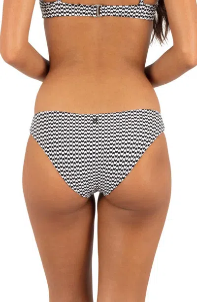 Hurley Max Poptic Stripe Bikini Bottoms In Black