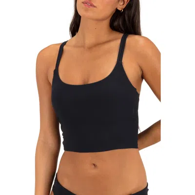 Hurley Max Solid Tankini In Black