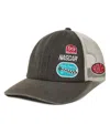 Hurley Men's And Women's  Gray Nascar Unstructured Trucker Snapback Hat In Gray