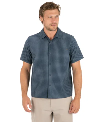 Hurley Men's Anthem Brown Plaid Shirt In Black