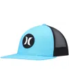 Hurley Men's Aqua Circle Trucker Snapback Hat In Aqua