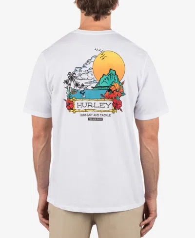 Hurley Men's Bait Short Sleeve T-shirt In White