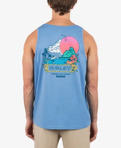 Hurley Men's Bait Tank Top In Aquifer Heather