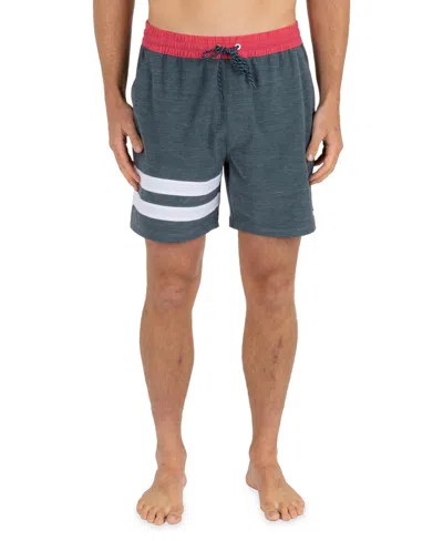 Hurley Men's Block Party Volley Stripe Swim Shorts In Blue