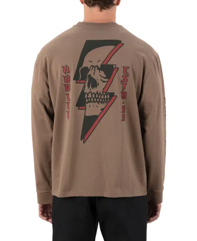 Hurley Men's Bolt Long Sleeve T-shirt In Brown