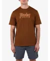 Hurley Built Logo Cotton Graphic T-shirt In Euro Brown
