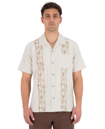 Hurley Men's Camp Collar Regular-fit Shirt In Bone