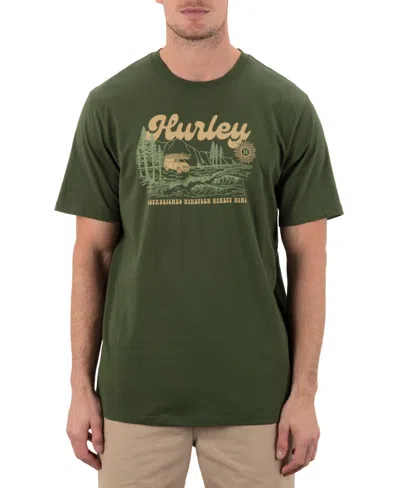 Hurley Men's Camp Short Sleeve T-shirt In Green