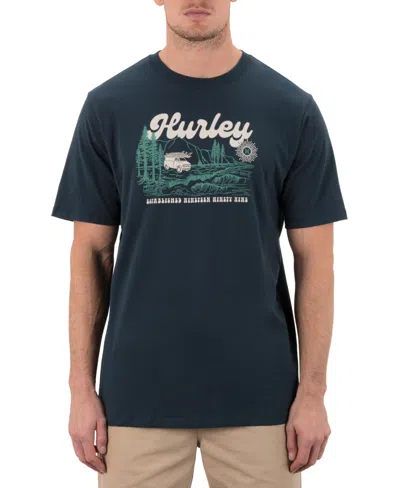 Hurley Men's Camp Short Sleeve T-shirt In Blue