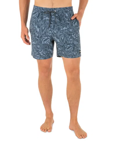 Hurley Men's Cannonball Stretch Volley Shorts In Blue