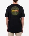Hurley Men's Circle Gradient Short Sleeve T-shirt In Black