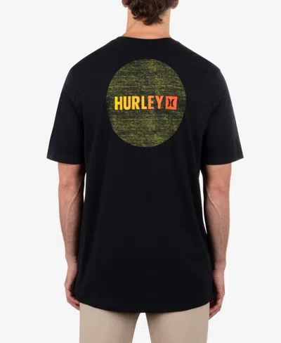 Hurley Men's Circle Gradient Short Sleeve T-shirt In Black