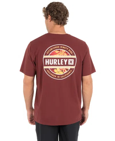 Hurley Men's Classic Crewneck Short-sleeve T-shirt In Red