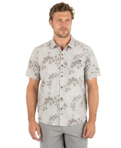 Hurley Men's Classic-fit Button Down Collar Shirt In Animal Print