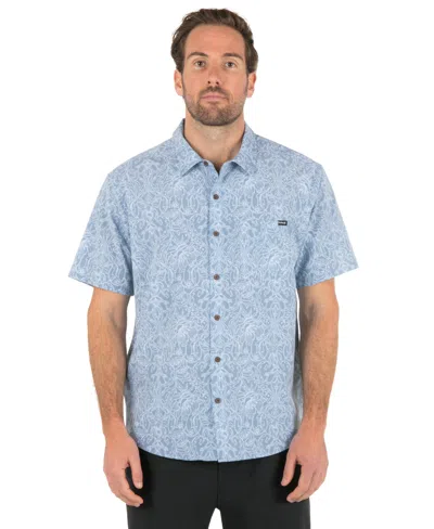 Hurley Men's Classic-fit Button Down Collar Shirt In Blue