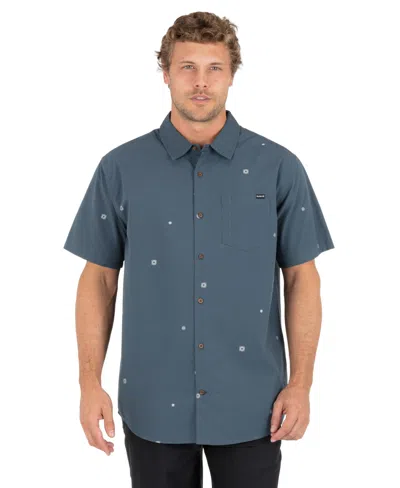 Hurley Men's Dobby Short-sleeve Shirt In Blue