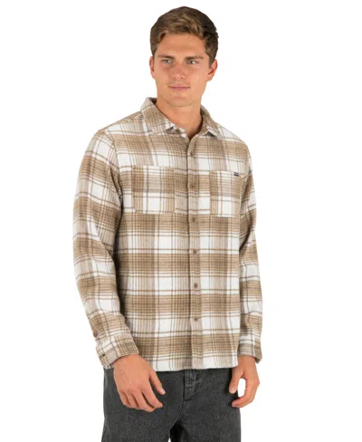 Hurley Men's Eugene Flannel Long-sleeve Shirt In Neutral