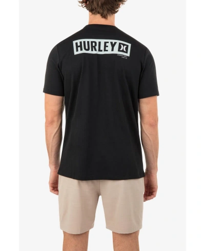 Hurley Men's Evd H2o-dri Box Third Slub Short Sleeve T-shirt In Black