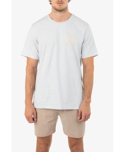 Hurley Men's Evd H2o-dri Shaka Dude Slub Short Sleeve T-shirt In Platinum