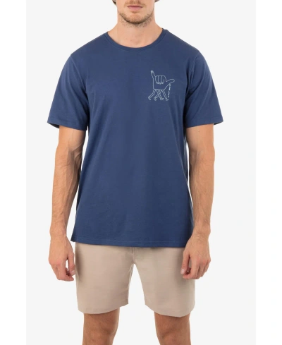 Hurley Men's Evd H2o-dri Shaka Dude Slub Short Sleeve T-shirt In Submarine