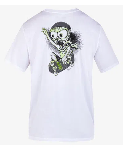 Hurley Men's Everyday Elliot Zombie Short Sleeve T-shirt In White