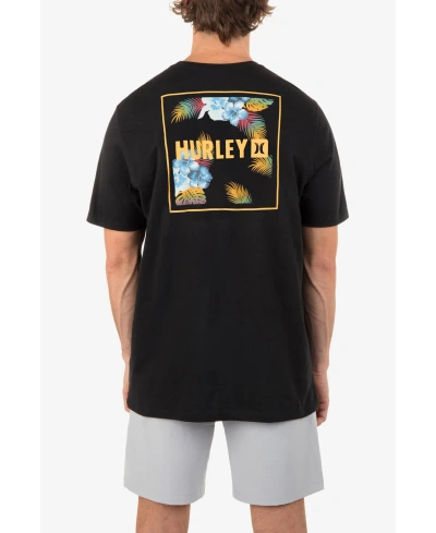 Hurley Men's Everyday Four Corners Short Sleeves T-shirt In Black