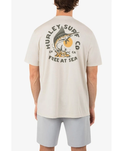 Hurley Men's Everyday Free At Sea Short Sleeves T-shirt In Bone