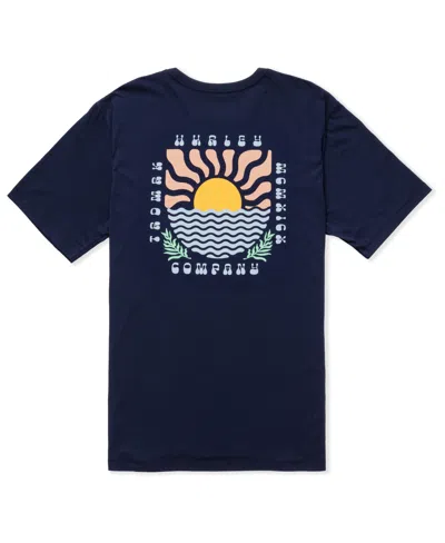 Hurley Men's Everyday Sea Rays Short Sleeve T-shirt In Midnight Aqua