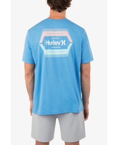 Hurley Men's Everyday Split Short Sleeve T-shirt In Bliss Blue Heather
