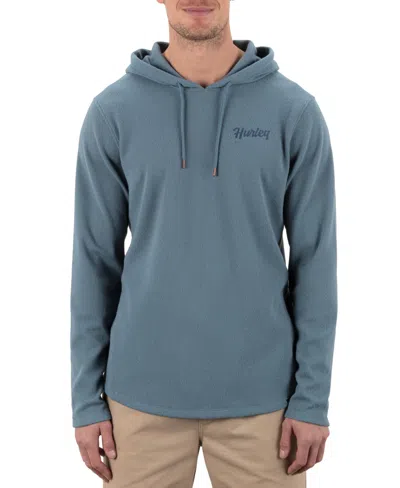 Hurley Men's Fairfax Thermal Hooded Long Sleeve Hoodie In Blue
