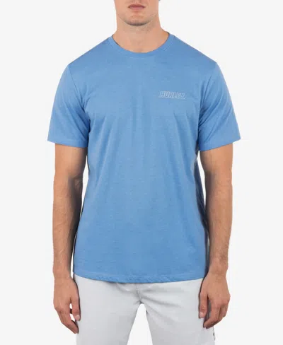 Hurley Men's Fastlane Lined Short Sleeve T-shirt In Aquifer Heather