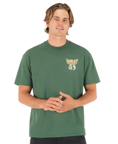 Hurley Men's Fire Crewneck T-shirt In Green