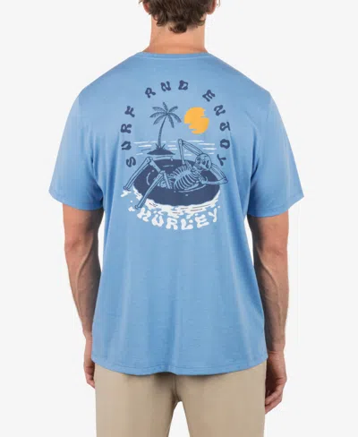 Hurley Men's Floatin Short Sleeve T-shirt In Aquifer Heather