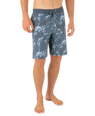 Hurley Men's Floral 4-way Stretch Quick Dry Swim Shorts In Blue