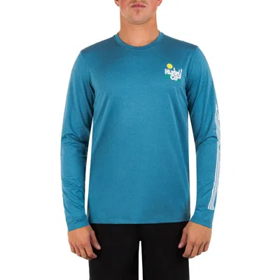 Hurley Men's H20-dri Easton Coastal Exploration Upf Long Sleeve In Rift Blue