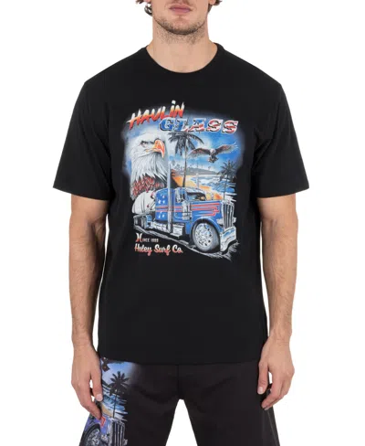 Hurley Men's Haulin' Glass Short Sleeve T-shirt In Black