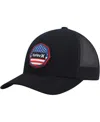Hurley Men's  Black Ultra Destination United States Trucker Snapback Hat In Black