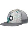 Hurley Men's  Gray Balboa Trucker Snapback Hat In Gray